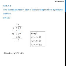 For example, 4 and −4 are square roots of 16, because {{{1}}}. Ex 6 4 1 Find The Square Root By Division Method I 2304 Ii 4489