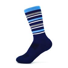 Navy Light Blue Striped Socks Stoke Signal Stoke Signal Athletic