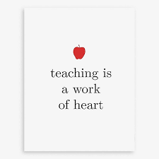 'i never teach my pupils; Teaching Is A Work Of Heart Card Paper Source