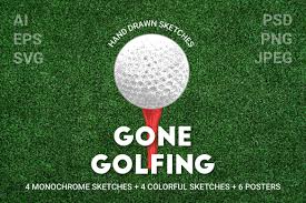 Free vector icons in svg, psd, png, eps and icon font. Golf Engraved Sketches And Posters 551415 Illustrations Design Bundles