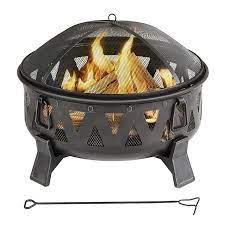 Impressive size and heavy duty steel construction will make definitely make this the centerpiece of your back yard. Style Selections 29 92 In W Antique Black Steel Wood Burning Fire Pit In The Wood Burning Fire Pits Department At Lowes Com