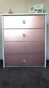 Diy Rose Gold Drawers Gold Home Decor Spray Paint Diy Decor Chester Drawers