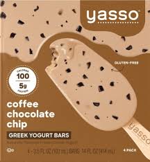 Nonfat milk, greek yogurt (nonfat milk, yogurt cultures), sugar, milk protein concentrate, maltodextrin, dutch processed cocoa, natural flavors, locust bean gum . Yasso Coffee Chocolate Chip Frozen Greek Yogurt Bars 4 Pack 4 Ct 3 5 Fl Oz Fred Meyer