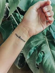 Resilience Tattoo Alyssa Resilience Tattoo Cursive Tattoos Tattoos