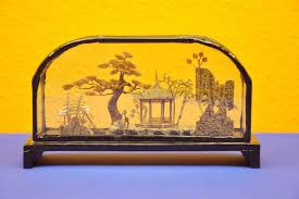 Antique chinese hand carved cork origami diorama fujian.excellent craftsmanship! Vintage Chinese Cork Carvings Diorama Available At Shop Kusera