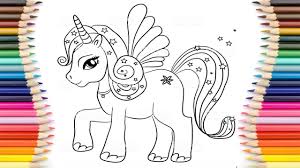 تعلم كيف رسم و تلوين يونيكورن حصان أحادي القرن للاطفال العاب تعليمية للاطفال اطفال Renad Kids Youtube