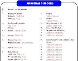 Untuk melihat detail lagu borang maklumat diri klik salah satu judul yang cocok. Soalan Peribadi In English Resepi Book P
