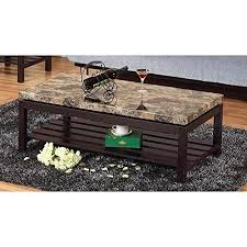 Poly & bark riley marble top rectangle coffee table. Benzara Wooden Coffee Table With Faux Marble Top Brown Sale Coffee Tables Shop Buymorecoffee Com Coffee Table Wooden Coffee Table Marble Top Coffee Table