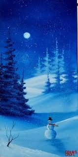 Frosty The Bob Ross Snowman Hope It S Not Too Early For A Snowy Scene Happy Painting Happytrees Watercolor painting of a snow scene with christmas tree and snow man vector. frosty the bob ross snowman hope it