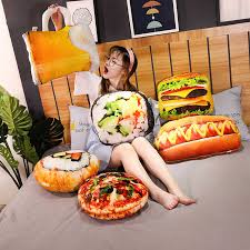 E possibile personalizzare il cuscino con nome o scritta su retro. Lebensmittel Plusch Lebensechte Snack Kissen 3d Druck Sushi Glas Bier Heisser Hund Hamburger Pizza Kissen Kissen Requisiten Grown Up Geschenk Plush Pillows Aliexpress