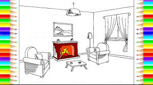 Nowadays, a fireplace is more of a furnishing element. Learning Colors For Children With Fireplace Living Room Coloring Pages For Kids Youtube