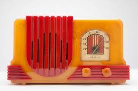 Rare Yellow And Red Catalin Addison 2c Art Deco Radio Designerwallace Art Deco Clock Art Deco Period Deco