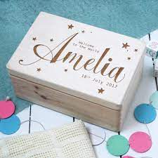 Personalised New Baby Memory Box Toddler Keepsake Box Etsy