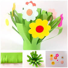 Learn how to make paper rosettes using cover or text weight paper and florist wire. Paper Flower Bouquet Fun Crafts Kids