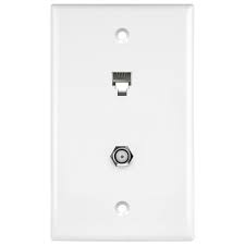 Maybe you would like to learn more about one of these? 1 Gang Rj11 Telephone Jack 6p6c And F Type Coaxial Cable Wall Plate Wiring Devices Lighting Controls Smart Home Topgreener