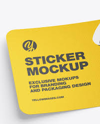 Download Textured Sticker Mockup In Stationery Mockups On Yellow Images Object Mockups PSD Mockup Templates