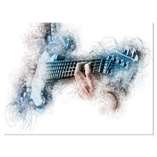 Custom airbrushed fiberglass fish mounts, live edge wood, canvas paintings, and more. Man Playing A Guitar Watercolor Modern Canvas Wall Art Print On Sale Overstock 13178768