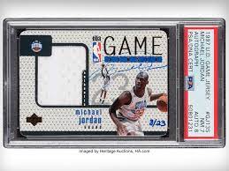 This is a michael jordan autograph sample signed on a baseball, and authenticated by psa/dna. Michael Jordan Rare Signed Basketball Card Sells For 1 4 Million Shatters Record