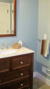 Ceramic tiles in beige color can match perfectly well with the ambiance of your minimalist bathroom as it renders a warm and earthy atmosphere to the area. Blue And Brown Bathroom Ideas