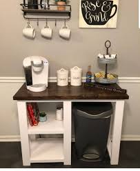 Rustic X Coffee Bar Rustic X Farmhouse Coffee Bar Mini Fridge Table Dining Bar Farmhouse Bar Fridge Table Mini Fridge Console In 2020 Coffee Bar Home Farmhouse Coffee Bar Diy Coffee Bar