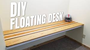 You can find desks with shelves above, below, to the right, or to the left of the work area, and some floating desks have shelves all around the work surface. Diy Floating Desk With Awesome Computer Cable Management How To Home Office Makeover Part 1 Youtube