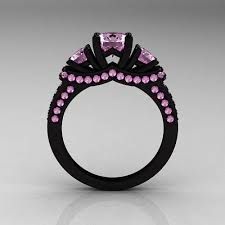 Black And Pink Wedding Ring Black Gold Wedding Rings Ideas My Wedding Ideas Black Gold Ring Pink Diamond Engagement Ring Blue Diamond Engagement Ring