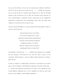 Por eso siempre es mejor ir bien armado con un texto escrito de. Discurso Bodas Plata Doc Felicidad Crecimiento Personal