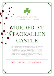 Sometimes, games are played before dinner is served, while in some cases, these are arranged after having the dinner. Pin On Irish Murder Mystery Dinner Party