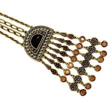 Stunning Goldette Etruscan Necklace Topaz Crystal Waterfall Gold Long Boho Runway Statement Vintage Designer Stateme Statement Pendant Pendants Vintage Jewelry