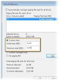 Increase Your System's Virtual Memory For Large File Compares