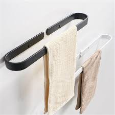 Plus, you'll have the chance to show off any use a freestanding hutch or bookcase in the bathroom for an elegant towel storage idea. Towel Rack Bathroom Towels Hanger Black White 304 Stainless Steel Wall Hanging Towel Bar Organizer Kitchen Storage Shelf Special Offer 91e1b3 Cicig