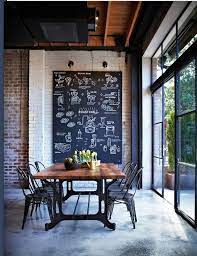 Chalkboard Panel Industrial House Industrial Interiors House Design