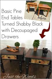 Painting Pine Furniture Distressed Black With Decoupage Painting Pine Furniture Pine Furniture Decoupage Furniture