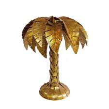 H 86 cm x l 41 cm x Gold Palm Tree Table Lamp Contemporary Luxe Lamps Lighting
