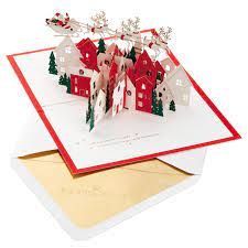 Hallmark writers offer up inspiration to help you find just the right loving words to add when you sign a valentine. Santa S Sleigh Village 3d Pop Up Christmas Card Greeting Cards Hallmark
