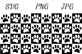 Download Checkered Pattern Dog Paw Prints Graphic By Almdrs Creative Fabrica PSD Mockup Templates