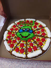 Birthday Cookie Cake Ideas Pin By Brandy Leblanc On Birthdays Parties Cookie Cake Birthday Turtle Birthday Parties Ninja Turtles Birthday Party