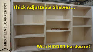 thick adjustable shelves with hidden