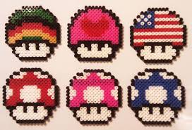 Super Mario Mushrooms Hama Beads Ikea Pyssla Omg The Usa 1 Is Sooo Cute Hama Beads Hama Beads Design Perler Bead Art