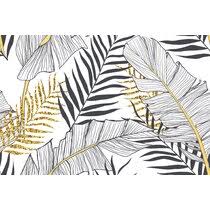 Adults present white plumage with black tips of the wings and tail. Banana Leaf Wallpaper Wayfair