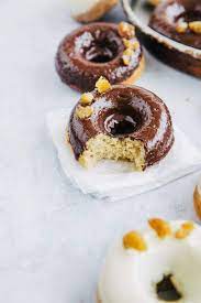 Chocolate Glazed Baked Chestnut Doughnuts Recipe Baking Quick Desserts Donut Recipes