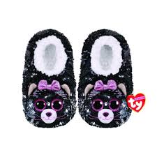 Beanie Boo Kiki Black Cat Slippers