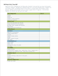 Plan the party earlier, don't leave everything to the last minute. Birthday Party Planning Checklist Templates At Allbusinesstemplates Com