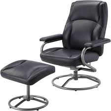 Swivel lounge chair with recline & ottoman with walnut base by gebruder thonet. Mainstays Plush Pillowed Recliner Swivel Chair And Ottoman Set Multiple Available Colors Walmart Com Walmart Com