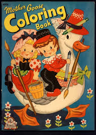 Mother Goose Coloring Book Merrill 1943 Ebay Vintage Coloring Books Coloring Books Favorite Childhood Books