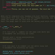 Maybe you would like to learn more about one of these? It2051229 Python Hangman
