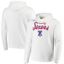 76ers mitchell & ness sixers hoodie throwback sweatshirt youth kids medium. Men S Nike White Philadelphia 76ers Hardwood Classics Club Fleece Pullover Hoodie