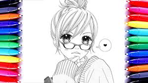 Are there any free printable anime coloring pages? Manga Girl Coloring Pages Anime Coloring For Kids How To Paint Learn Art Youtube