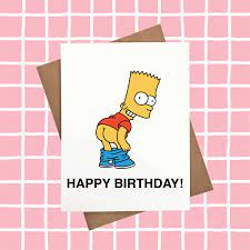 Bart Simpson Birthday Card Customizable & Personalizable - Etsy Sweden