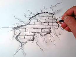 How To Draw A Cracked Brick Wall Youtube Video Tutorial Pretty Cool Meaningful Drawings Pencil Drawings Easy Cool Easy Drawings